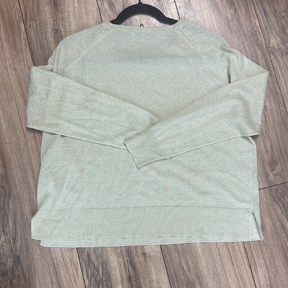 NWOT. Woman’s Zara cream colored sparkling thin knit crewneck sweater. Size M. - Picture 5 of 6